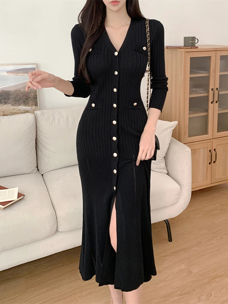 Knitted Casual Woman Dress