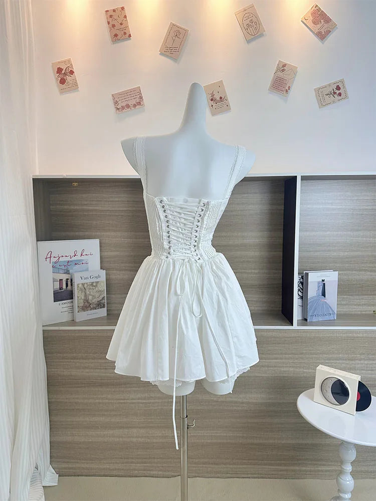 Bow A-Line  Spaghetti Strap Dress